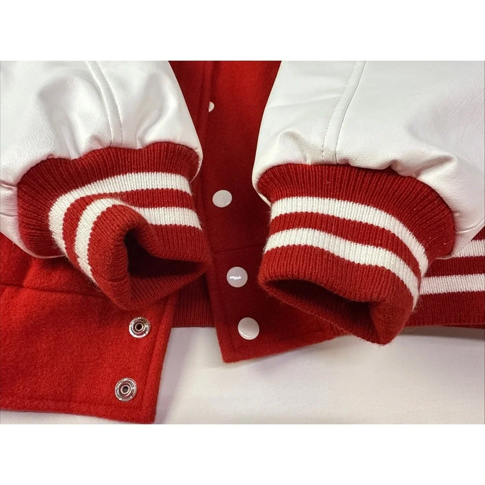 Maverick‎  Letterman Jacket Medium Red And White